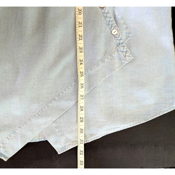 NWT Soft Surroundings Women's LG Washed Tencel Asymmetrical V-Neck Tunic - Picture 10 of 10